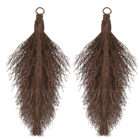 Temfmy Grapevine Teardrop Swag Base - 17 Inch Natural Teardrop Wreath Form for DIY Crafts - Grapevine Swag Making Supplies for Decor - 2 Pack