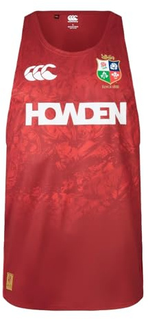 Canterbury herr British and Irish Lions Poly Singlet, röd dahlia, 4X-Large