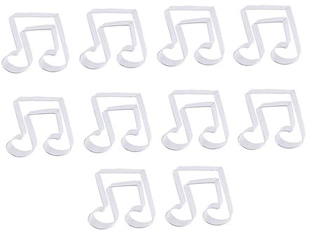HAKIDZEL Cortador de Galletas de Nota Musical, Acero Inoxidable, 10 Piezas