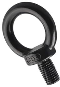 FANNIXI Augenschrauben und Muttern M3 M4 M5 M6 M8 M10 M12 M14 M16 M18 M20 M24 Schwarz 304 Edelstahl Ring Hebeösenschraube Marine Hebeösenschrauben Ringschraube (Color : M10X18 2PCS)