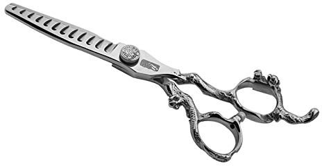 Haarschneideschere, Effilierschere – 6,5 Zoll – aus rostfreiem Stahl mit Feineinstellungsschraube, ideal für Salons, Geschäfte und zu Hause, Haarschneidewerkzeuge