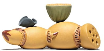 Handgefertigte Statue Chinesische Teezeremonie Zubehör Lila Sand Tee Haustier Lotuswurzel Lotus Abdeckung Teehaus Tischdekoration für Teeliebhaber