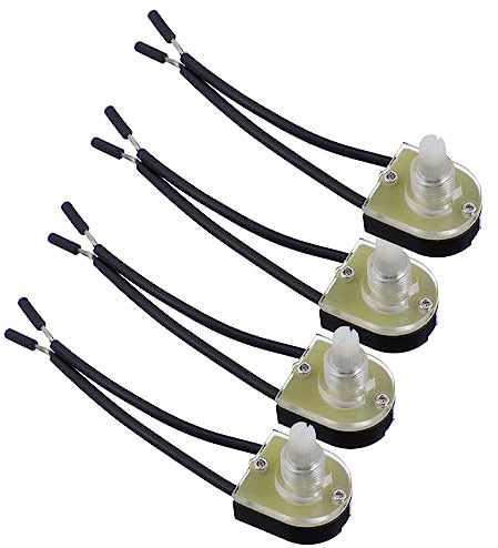 ANDRESLAD 4pcs Silver Rotary Switch Lamp Knob for Wall Lamp Lighting Equipment Parts Light Dimmer Knob for Home Lanterns Device