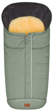 Fillikid Echtfell-Winterfußsack Nanga Exklusiv | Integrierte Gurtschlitze & herausnehmbare Lammfelleinlage | Für Kinderwagen Buggys & Sportwagen | 50x100 cm | Maschinenwaschbar | Ab 6 Monaten