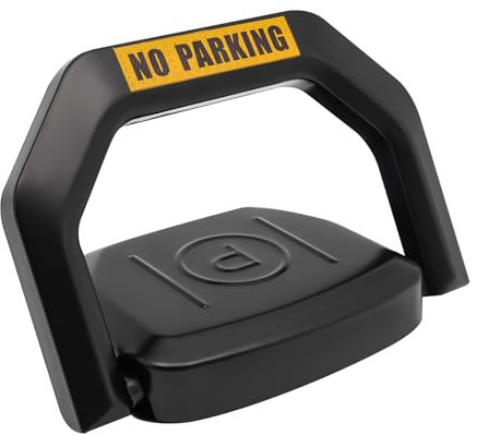 Elektronische Parkschloss, Auto Parkpfosten, Automatische Parkplatzsperre mit Fernbedienung und Schlüssel, 6 V Auto Parken Schloss, Schwarz
