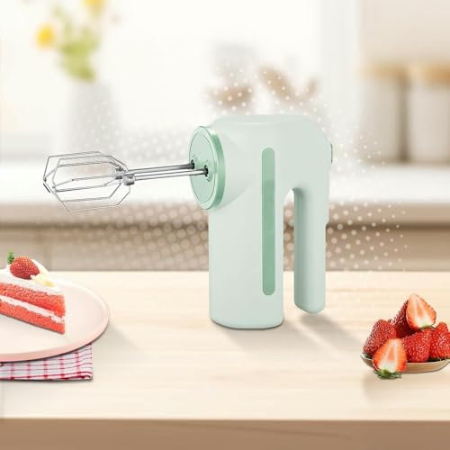 NYSDM Batteur à Main électrique Rechargeable USB Batteur à œufs 5 Vitesses Cuisine sans Fil avec Fouet à Double tête en Acier Inoxydable Cuisson