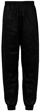 Kung Fu Pant Cotton Polyester Blended Less Wrinkle Tailored Fitting Kids Adults Unisex (Black, 5)
