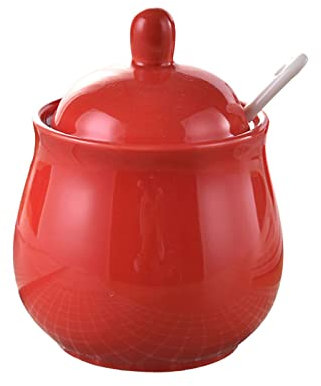 XRPOUXMTE Sucrier, Pot à assaisonnement, sucrier avec Couvercle et Pot à Lait, crémier et sucrier, Pot à Lait et sucrier, décoration pour la Cuisine (sucrier Blanc)