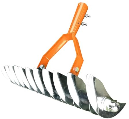 Baoblaze Râteau à gazon, outil de toilettage de l'herbe, ameublit le, râteau à déchaumer pour jardins et terrasses, Sans Tige