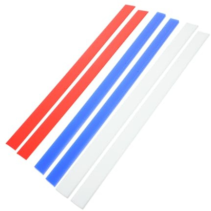 Alipis 6pcs Silicone Rolling Pin Guide Strips Nonstick Dough Thickness Measuring Ruler for Kitchen Baking Noodle Cookie Fondant Biscuit Uniform Rolling Control