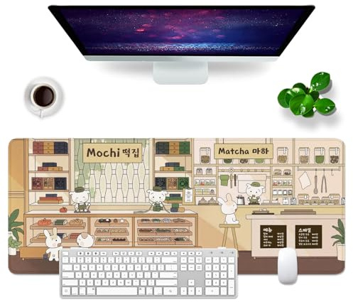 WYDUCVI Cute Mouse Mat Orange Large Gaming Mouse Mat XL Kawaii Desk Mat 31.5x11.8x0.12 inch Keyboard Mouse Pad (Cute-05)