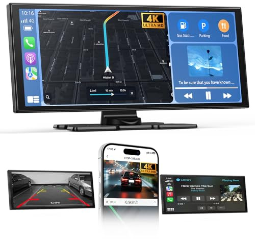 2026 Neuestes 11,5 Zoll Android Auto Display & Carplay Display: Buddy Display Car Play mit Navigation 4K Dashcam Rückfahrkamera Bluetooth Sprachsteuerung IPS Touchscreen Mirror Link AUX FM 64G TF