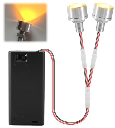 Joycabin 2 in 1 Micro LED Leuchten für Puppenhäuser, Warmweiß | Miniatur-LED-Leuchten für Puppenhäuser, Vitrinen und Miniaturmodelle, ideal für DIY-Beleuchtung und Dekoration