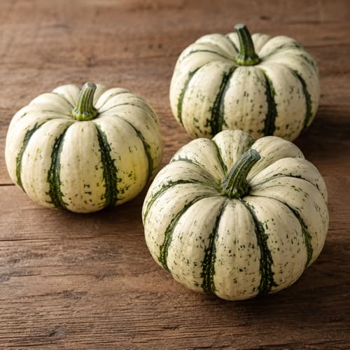 Semi Zucchetta Small Sweet Dumpling – 10 Zucca Ornamentale e Commestibile | Varietà Dolce a Piccoli Frutti Striati | Semi da Orto per Giardino, Vaso e Cucina Autunnale