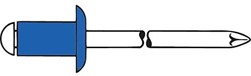 Gesipa Blindniete Stahl 5 x 16 mm, 500 Stück, (1454617) Blindniettechnik
