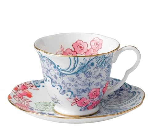 Wedgwood Tasse & Untertasse 0,2l - blau-pink