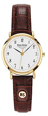 Bruno Söhnle 17-33045-921 Nabucco Damen-Armbanduhr, Quarz, Edelstahlgehäuse, Saphirglas, Lederarmband, mit Dornschließe, 3 bar