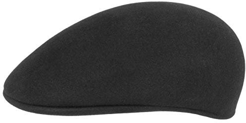 Borsalino Schirmkappe Schirmmütze Sportmütze Schlägermütze Made in Italy für Herren Schiebermütze Schirmmütze mit Schirm Winter Sommer (59 cm - schwarz)
