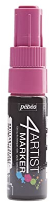 PEBEO 4Markers - Oil-based Paint Marker - Chisel Tip - Gloss Finish - Opaque Color with an excellent Lightfastness - Ideal for all Technics - 8 Millimeters - Pink
