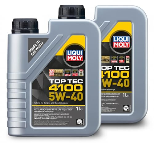 2x LIQUI MOLY 3700 Top Tec 4100 5W-40 Motoröl