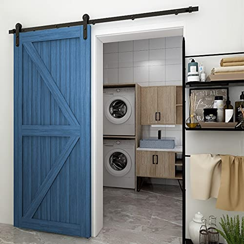 384cm/12.6FT Schiebetürsystem Set Rustikalen Langsam Knapp Stalltür Schiebetürbeschlag schiebetür laufschiene Set/sliding barn door hardware