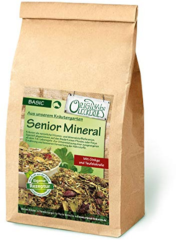 ORIGINAL LECKERLIES Senior-Mineral-Kräutermix, 2,5kg Pferdekräuter, Kräuter für Pferde, Pferdefutter, Naturprodukt, Abgestimmt auf die Bedürfnisse unserer Senioren, mit Teufelskralle und Ginkgo