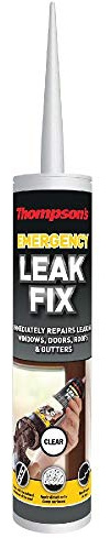 Thompson's Water Seal Caulk - 310ml Clear Rubber Paste, Water Resistant, Ideal for Pipe, Gutter, Wall, Counter Top, Joint