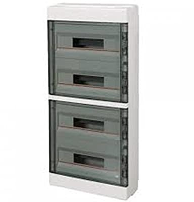 ELETTROCANALI SERIE CIVILI EC60072B Wandschalter IP40 mit transparenter Tür 72 Module