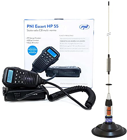 CB-Funkgerät PNI Escort HP 55 ASQ mit CB-Antenne PNI ML70 und 145 mm Magnetfuß inklusive