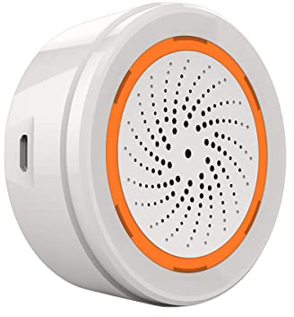 ZigBee - Alarma de alarma, sonido máximo de 90 dB, doble alimentación, tiempo, sonido ajustable, sistema antirrobo ZigBee