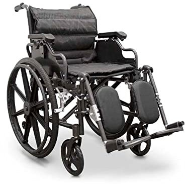 QUIRUMED Carrozzina pieghevole in alluminio. Bracciolo pieghevole, ruote rimovibili, poggiapiedi elevabile a 90º, sedile e schienale con cuscino imbottito, freni manuali, antiribaltamento