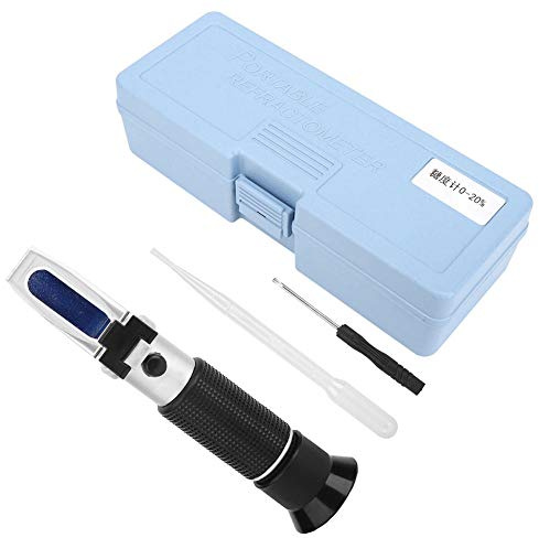 Omabeta Rifrattometro Veterinario per Colostro Refrattometro Brix 21 * 9 * 5 Rifrattometro Misuratore di Zucchero 0-20% con Indice Accurato per Compensazione Automatica della Temperatura