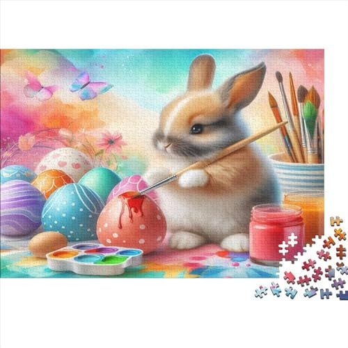 Osterhase 1000-teiliges Puzzle Für Erwachsene, Kunstpuzzle, 1000-teiliges Puzzle, Holzpuzzle, Schwierig Und Herausfordernd, Großes Puzzlespiel, Spielzeug, Geschenk, Geeignet Für Kinder Über 12 Jahre 1