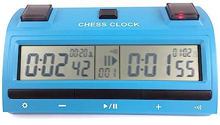 Lahdrhab 1 Stück Professioneller Digitaler Schach-Timer, Count-Up-Down-Brettspiel-Stoppuhr, Bonus-Wettbewerbsstundenzähler