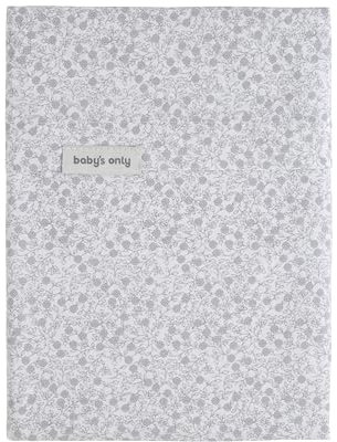 Baby's Only - Baby Bettlaken Flower - Bettwäsche mit Blumenmuster - Babybettwäsche für Jungen und Mädchen - Musselin-Gefühl - Nordic Blue - 80x100 cm - 100% Baumwolle