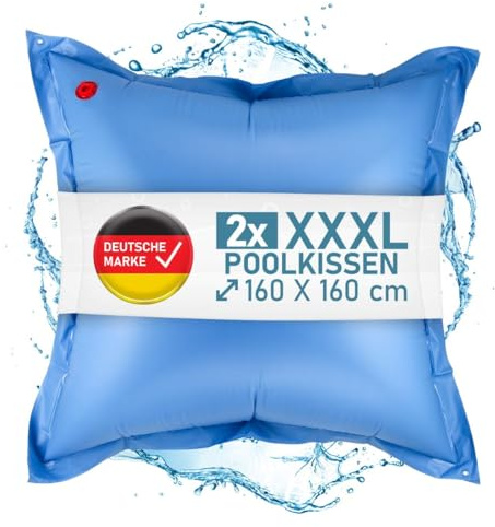2er Set XXXL Luftkissen für Winterabdeckplanen 160x160cm diagonal Pool Luftpolster Kissen Abdeckplane Plane Winterschutz