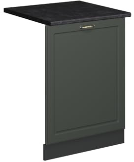 Vicco Façade de Lave-Vaisselle Fame-Line, Vert Or Campagne, 60cm, PT Anthracite, à Combiner avec d'autres modules de la série Fame-Line