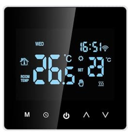 YQVEOT Termostato Digitale Smart WiFi Electric Riscaldamento del Pavimento Acqua/Gas Caldatura termostato Controllo di Temperatura LCD Toccare Il Display Wireless(NOWiFi Water Heating)