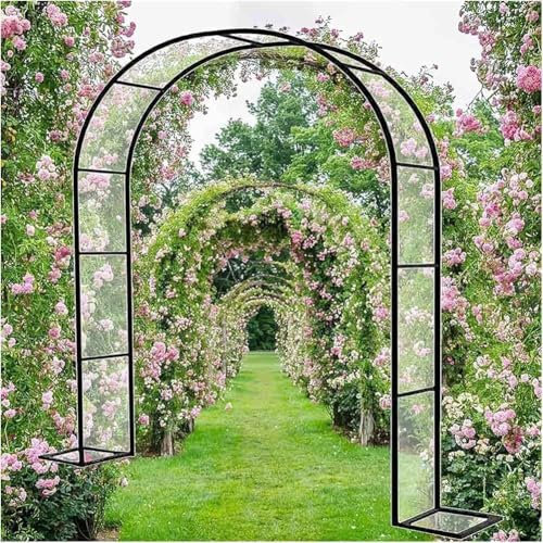 WCQSYY Arche De Jardin en Métal 120 X 220 Cm De Largeur pour Décoration De Cérémonie Extérieure,Blanc,W1.4M*H2.3M