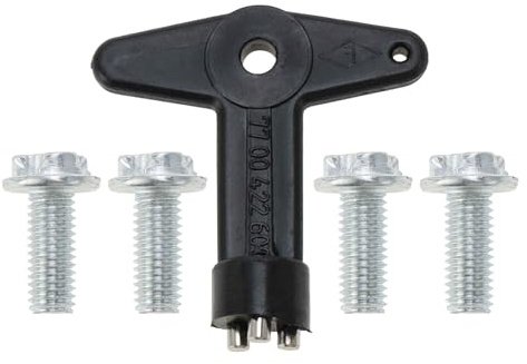 A ABSOPRO Alloy Wheel Center Cap Screws Bolts with Key for RENAULT MEGANE CLIO SCENIC No.7700422600/1610001/90495549 Hub Center Cap Bolt Kit