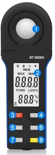 Glossmetro, Luxmetro preciso con applicazione mobile for studi completi sulla luce,Forte resistenza