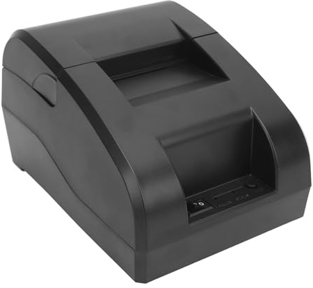 Annadue Thermischer Quittungsdrucker, Thermodrucker mit 60 -mm -Druckgeschwindigkeit, Bluetooth und USB Angeschlossen, 203 DPI, Unterstützt Einen Breiten Barcode (EU-Stecker)