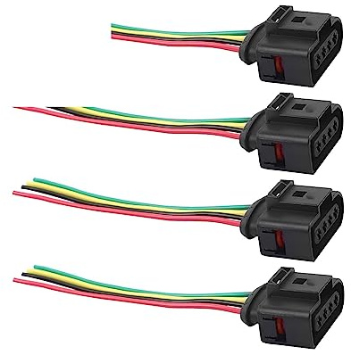 4X Ignition Coil Connector Harness Wire Plug 1J0973724 Compatible with A3 A4 A5 A6 TT A8 Q5 Q7 R8 S4 S5 S6 CC(Ignition COILS)