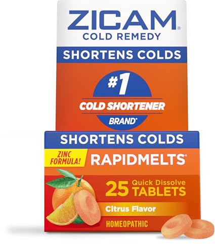 Zicam Cold Remedy RapidMelts, Citrus Flavor, 25 Count
