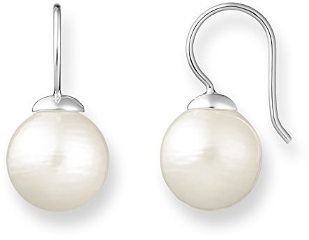 Thomas Sabo Damen Ohrringe Ohrstecker Imitationsperle weiß 925 Sterling Silber H1405-028-14