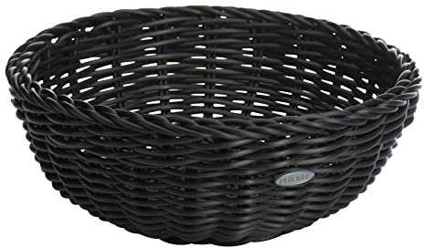 Westmark Mehrzweck-Korb, geeignet für Hotel und Gastronomie, Rund, Ø ca. 23 cm, Höhe: ca. 9 cm, Synthetikfaser, Saleen Edition, Schwarz, 02010319101