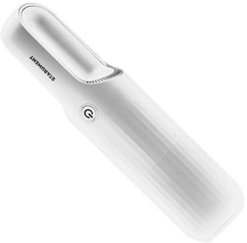 STARUMENT Portable Hand Vacuum Cleaner Handheld Cordless Cleaner for Dust Pet Hair Dirt, Home, Car Interior, Lightweight, Easy to Use, Compact Design Battery Rechargeable with USB-C Cable White