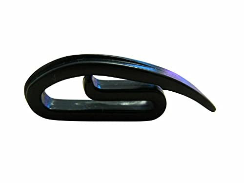 rewagi 10 Stück Faltenlegehaken einfach, Gardinenhaken - Länge 28 mm & 32 mm schwarz (Länge 32 mm)