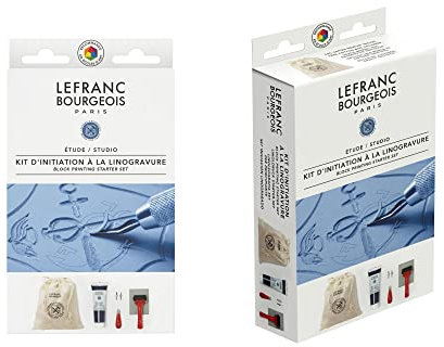 Lefranc Bourgeois 301470 Studio Linolgravur Starter Set, Farben auf Wasserbasis für den Liondruck zu Hause