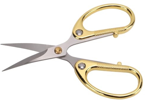 Stickschere, scharfe Spitze, Edelstahlschere, Bastelschere, Stoffschere für Kreuzstich, Stickerei, Nähen, Handwerk, Kunsthandwerk(Gold)